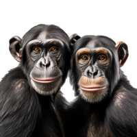 chimpanzé isolé sur Contexte avec génératif ai png