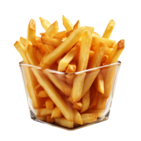 francês fritas isolado em fundo com generativo ai png