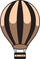 vintage balloon logo in flat line art style png