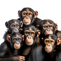 chimpanzé isolado em fundo com generativo ai png