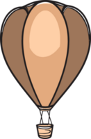 vintage balão logotipo dentro plano linha arte estilo png