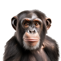 Schimpanse isoliert auf Hintergrund mit generativ ai png