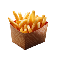 francês fritas isolado em fundo com generativo ai png