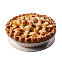 Apfel Kuchen isoliert auf Hintergrund mit generativ ai png