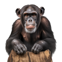 chimpanzé isolé sur Contexte avec génératif ai png