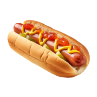 quente cachorro isolado em fundo com generativo ai png