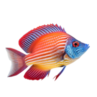 Tropical Fish isolated on background with Generative AI png