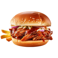 Hamburger isolated on background with png