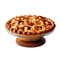 Apfel Kuchen isoliert auf Hintergrund mit generativ ai png