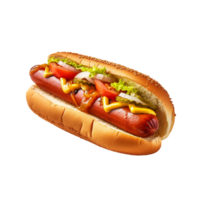 quente cachorro isolado em fundo com generativo ai png