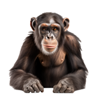 chimpanzé isolado em fundo com generativo ai png