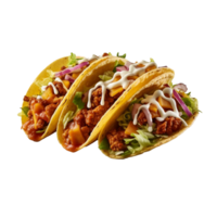 Tacos isoliert auf Hintergrund mit generativ ai png