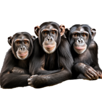 chimpanzé isolé sur Contexte avec génératif ai png