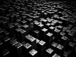 Futuristic cement cubes background Abstract geometric mosaic grid Square tiles pattern technology photo