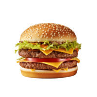 Hamburger isolated on background with png