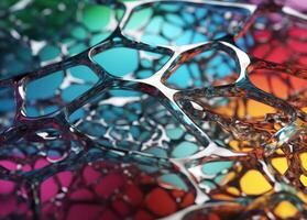 Colorful glass abstract background An abstract image featuring organic shapes and lines that intersect and overlap created with technology. photo