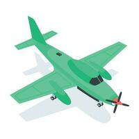 Modern isometric icon of aeroplane vector