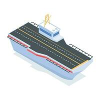 isométrica icono de barco vector