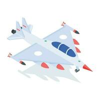 Modern isometric icon of aeroplane vector