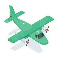 Modern isometric icon of aeroplane vector