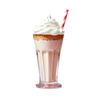 milkshake isolerat på bakgrund med generativ ai png