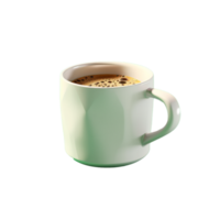 hot coffee mug isolated on background with png