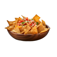 nachos isolado em fundo com generativo ai png