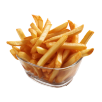 francês fritas isolado em fundo com generativo ai png