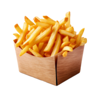 francês fritas isolado em fundo com generativo ai png