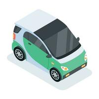 Isometric icon of public Transport vector