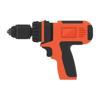 Gun with revolving motor on the head with needle, and a button, graphic for power drill vector