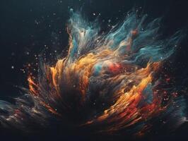 Abstract fractal. Fractal art background for creative design. Decoration for wallpaper, desktop, poster, cover booklet. Created with technology photo
