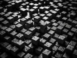 Futuristic cubes background Abstract geometric mosaic grid Square tiles pattern technology photo