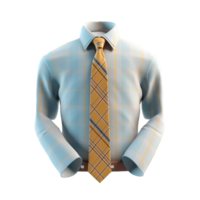 camisa e gravata isolado em fundo com generativo ai png
