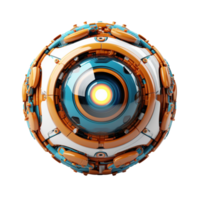 robot eyeball isolated on background with png