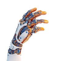 robot hand isolated on background with png