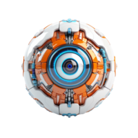 robot eyeball isolated on background with png