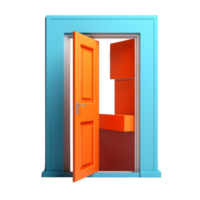 open door isolated on background with png