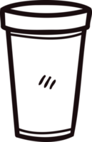 Hand Drawn paper coffee mugs in doodle style png