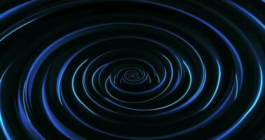 Wave effect, spiral rotation, Abstract technology background with rotating glowing neon circles.  Modern background template for documents, reports and presentations.  animation loop video