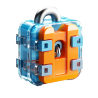 lock isolated on background with png