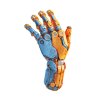 robot hand isolated on background with png