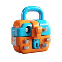 lock isolated on background with png