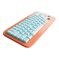 sem fio teclado isolado em fundo com generativo ai png