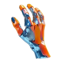 robot hand isolated on background with png