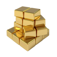 pile of gold isolated on background with png