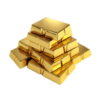 pile of gold isolated on background with png