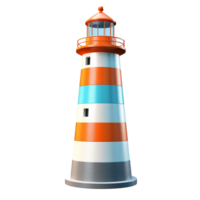 farol isolado em fundo com generativo ai png