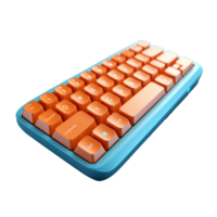 sem fio teclado isolado em fundo com generativo ai png