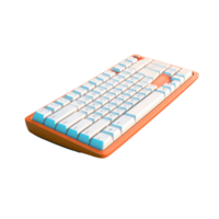 sem fio teclado isolado em fundo com generativo ai png